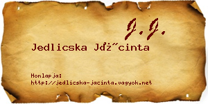 Jedlicska Jácinta névjegykártya